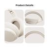 Wireless Headphones (H619BT) Fejhallgató - Vezeték nélküli, Bluetooth V5.4, ENC, 3 EQ Mód, 400mAh, Type-C, Gombvezérlés - Fehér - 1. kép