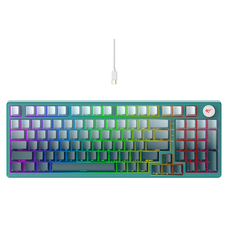 Gaming Keyboard (KB899L) Havit - USB-C, RGB világítás, 1.8m, 350mA - Fehér / Zöld