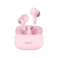 Havit - Vezeték nélküli fülhallgató (TW967 Pro) - mikrofonnal, Bluetooth 5.3, valódi vezeték nélküli sztereó, Type-C, 300mAh - Pink
