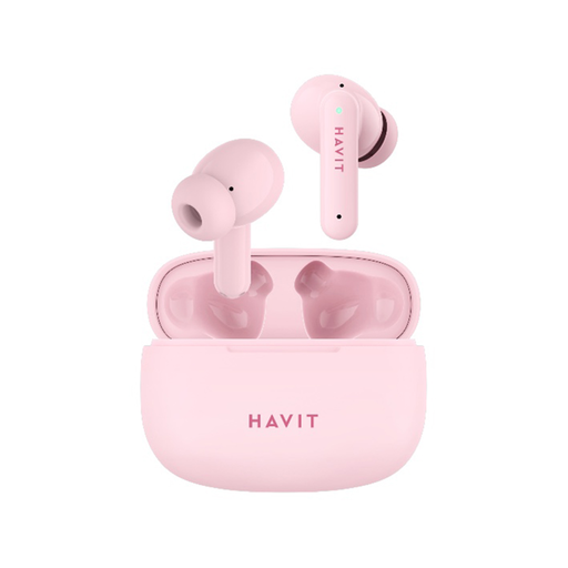 Havit - Vezeték nélküli fülhallgató (TW967 Pro) - mikrofonnal, Bluetooth 5.3, valódi vezeték nélküli sztereó, Type-C, 300mAh - Pink