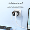 Havit Fali Töltő (UC142 EU) - EU Aljzat, 2x Type-C, USB, 30W - Fekete - 2. kép