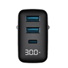 Fali töltő (UCLE001 EU) - 2x USB, Type-C, 30W, GaN technológia - Fekete Havit - 1. kép