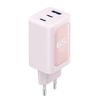 Havit - Fali töltő (UC260 EU) - 2x USB-C, USB, 65W - Rózsaszín - 0. kép