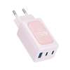 Havit - Fali töltő (UC260 EU) - 2x USB-C, USB, 65W - Rózsaszín - 1. kép