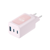 Havit - Fali töltő (UC260 EU) - 2x USB-C, USB, 65W - Rózsaszín - 2. kép