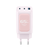Havit - Fali töltő (UC260 EU) - 2x USB-C, USB, 65W - Rózsaszín - 3. kép