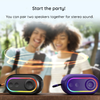 Havit Vezeték nélküli hangszóró (SK809BT) - USB-C, Bluetooth 5.3, TWS, TF, USB, FM, AUX, Kihangosító hívás, RGB, IPX5, 1200mAh - Lila - 1. kép