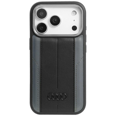 iPhone 17 Pro Audi A6 szintetikus bőr MagSafe fekete tok