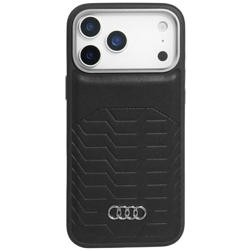 iPhone 17 Pro Max Audi GT szintetikus bőr MagSafe fekete tok iPhone 17 Pro Max Audi GT szintetikus bőr MagSafe fekete tok