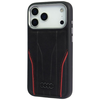 iPhone 17 Pro Audi R8 Eredeti Bőr MagSafe tok fekete-piros - 1. kép