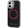 iPhone 17 Audi RSQ Carbon Fiber Sport Piros Kör MagSafe tok fekete - 1. kép