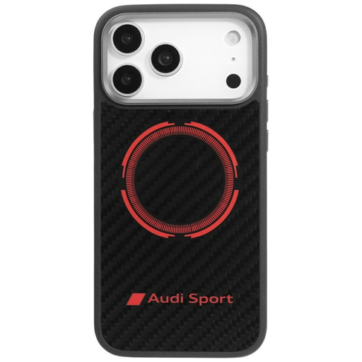 iPhone 17 Pro Max Audi RSQ Carbon Fiber Sport Piros Kör MagSafe tok iPhone 17 Pro Max Audi RSQ Carbon Fiber Sport Piros Kör MagSafe tok