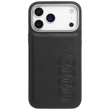 iPhone 17 Pro Audi TT szintetikus bőr MagSafe tok fekete