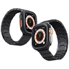 Apple Watch 1/2/3/4/5/6/7/8/9/10/SE/Ultra/Ultra2 PITAKA Carbon Fiber Modern szíj fekete-szürke - 1. kép