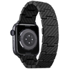 Apple Watch 1/2/3/4/5/6/7/8/9/10/SE/Ultra/Ultra2 PITAKA Carbon Fiber Retro szíj fekete szürke - 1. kép