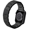Apple Watch 1/2/3/4/5/6/7/8/9/10/SE/Ultra/Ultra2 PITAKA Carbon Fiber Retro szíj fekete szürke - 2. kép