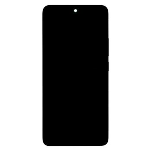 LCD kijelző + érintőegység + előlapi keret Xiaomi Redmi Note 14 5G fekete (szerviz csomag)