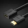 Ugreen HDMI (aljzat) - HDMI (csatlakozó) hosszabbító / toldó kábel 4K 10,2 Gbps 340Mhz 1m fekete (HD107 10141) - 2. kép