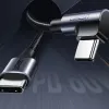 Ugreen USB Type-C - USB Type-C kábel döntött fejjel PD 60W 20V 3A 1m szürke/fekete (US255 50123) - 0. kép