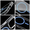 iPhone 17 Pro Drop Glue Színes Gyűrűs Mag Tok - világoskék - 0. kép