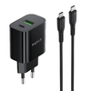 Havit Fali Töltő (ST926 EU) - USB, Type-C, PD60W, Type-C to Type-C kábel, 1m - Fekete - 0. kép