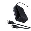 Baseus - Töltőállomás (P10163901113-00) - GaN, 3x USB-C, USB, DC, 240W, 1m - Fekete - 1. kép