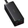 Baseus - AMERIKAI DUGÓVAL Fali töltő/hosszabbító (PSZM000201) - 2 x AC, 2 x USB, 2 x Type-C, 100W kábellel Type-C - Fekete - 0. kép