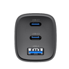 Fali töltő Havit (UC20 EU) - 2x Type-C, USB, GaN, 65W, Gyors töltés - Fekete - 3. kép