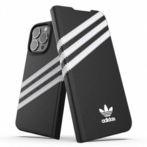 iPhone 13 Pro Adidas OR Booklet Case PU fekete-fehér tok iPhone 13 Pro Adidas OR Booklet Case PU fekete-fehér tok