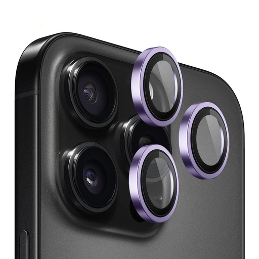 iPhone 14 Pro / iPhone 14 Pro Max Purple Blueo - Original Metal Frame Lencsevédő (3 darabos csomag)