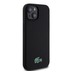 Lacoste Liquid Silicone Microfiber Croc Logo MagSafe tok iPhone 15 Black tok - 2. kép