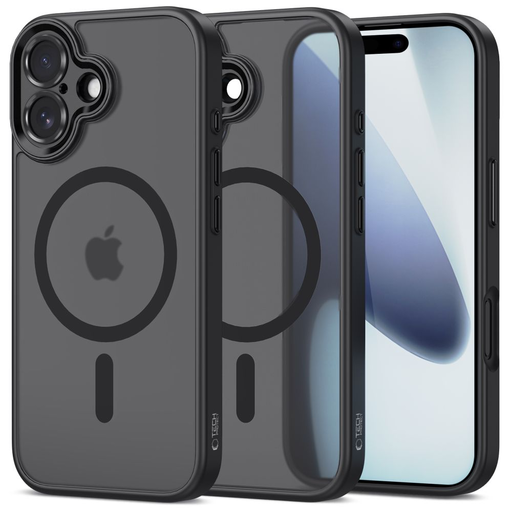 iPhone 17 Tech-protect Magcam Magsafe Matt Fekete tok iPhone 17 Tech-protect Magcam Magsafe Matt Fekete tok