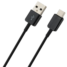 Samsung USB Type-C adatkábel (EP-DG970BBE), 480Mbps, 2.1A, 1m - Fekete (Bulk csomagolás)