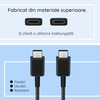 Samsung - Adatkábel (EP-DA705BBEGWW) - USB-C to Type-C Gyors Töltés 3A, 1m - Fekete (Csomagolás nélküli) - 2. kép