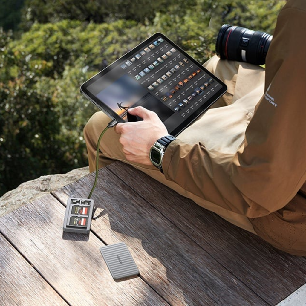 USB-C Kártyaolvasó Ugreen CM868 2xSD 1xTF 170Mbps (Szürke), - 8