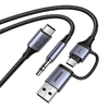 Ugreen CM772 hangkártya, USB-C 3,5 mm-es + USB-C/A adapter - 1. kép