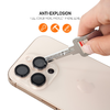 iPhone 17 Fekete Teleszkópos üveg Protect Titanium lencsevédő 99% AR a kamerára (2 darab lencse) üvegfólia - 3. kép