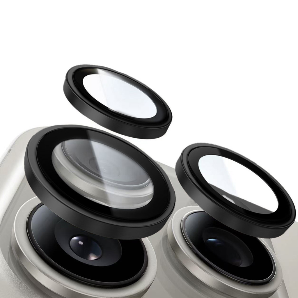  iPhone 17 Fekete Teleszkópos üveg Protect Titanium lencsevédő 99% AR a kamerára (2 darab lencse) üvegfólia - 7