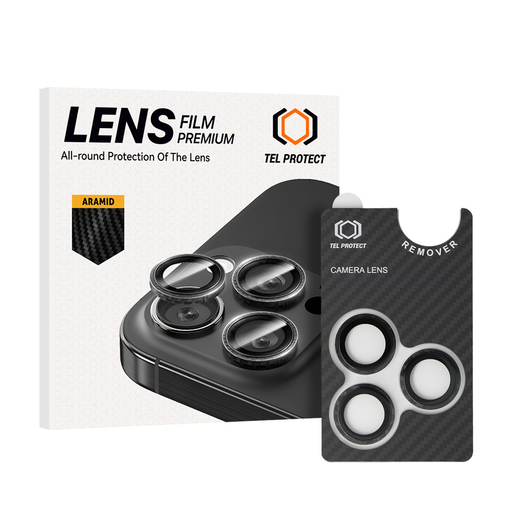Temperált üveg Tel Protect 3D Lens Aramid Series kamera védő iPhone 14/14 Plus/16e-hez (2 darab lencse) üvegfólia Temperált üveg Tel Protect 3D Lens Aramid Series kamera védő iPhone 14/14 Plus/16e-hez (2 darab lencse) üvegfólia