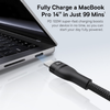 USB-C to 3 x USB-C Kábel Baseus Flash Series III 3in1, 100W, 5A, 1.5m, Fekete P10377503111-00 - 1. kép