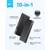 USB-C Hub Anker, 1 x USB-A 3.0 - 2 x USB-A - 3 x USB-C - 2 x HDMI - 1 x RJ45 - 1 x SD, Fekete A83A2G11 - 2. kép