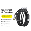 USB-A - Lightning / microUSB / USB-C kábel Baseus StarSpeed, 100W, 5A, 1,5m, Fehér P10319900211-00 - 2. kép