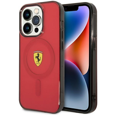 iPhone 14 Pro kemény tok Ferrari Translucent Magsafe piros