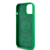  iPhone 15 Zöld Lacoste Liquid Szilikon Mikroszálas Croc Logó MagSafe tok - 4. kép