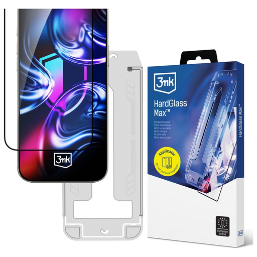 Apple iPhone 17 Air edzett üveg 3MK HardGlass Max applikátorral üvegfólia