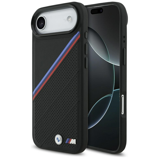 iPhone 17 Air BMW M Tricolor Metal Logo MagSafe fekete tok iPhone 17 Air BMW M Tricolor Metal Logo MagSafe fekete tok