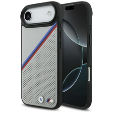 iPhone 17 Air BMW M Trikolor Fém Logó MagSafe tok szürke