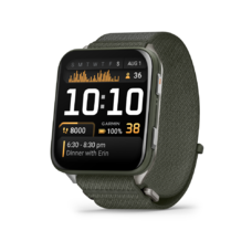 GARMIN Venu X1 moss titanium, moss comfortfit nylon band