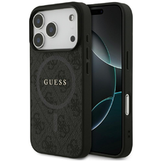 iPhone 17 Pro Guess 4G Ring Classic Logo MagSafe fekete tok
