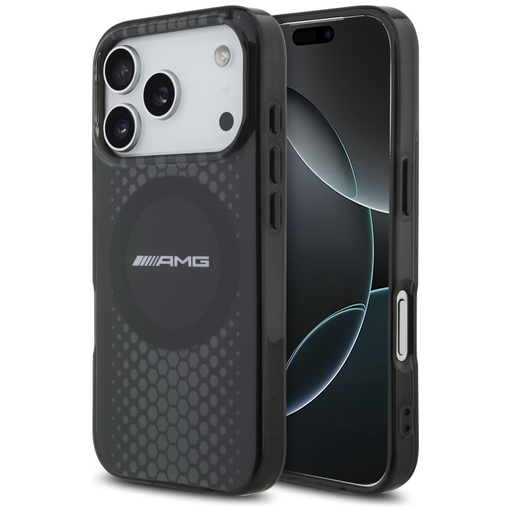 iPhone 17 Pro AMG Dupla Rétegű Átlátszó Grafikai MagSafe tok fekete iPhone 17 Pro AMG Dupla Rétegű Átlátszó Grafikai MagSafe tok fekete